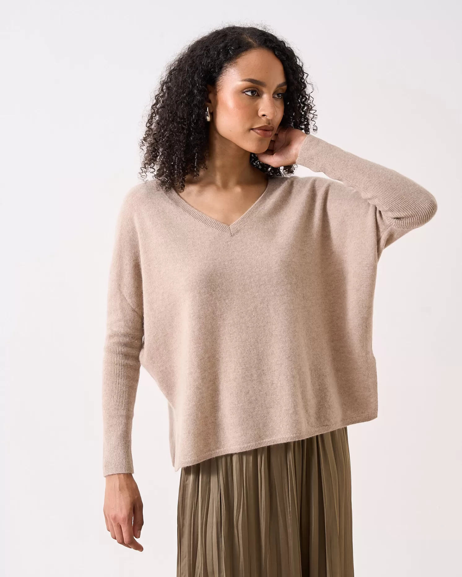 Absolut Cashmere Camille<DAMES V-Hals | Poncho'S