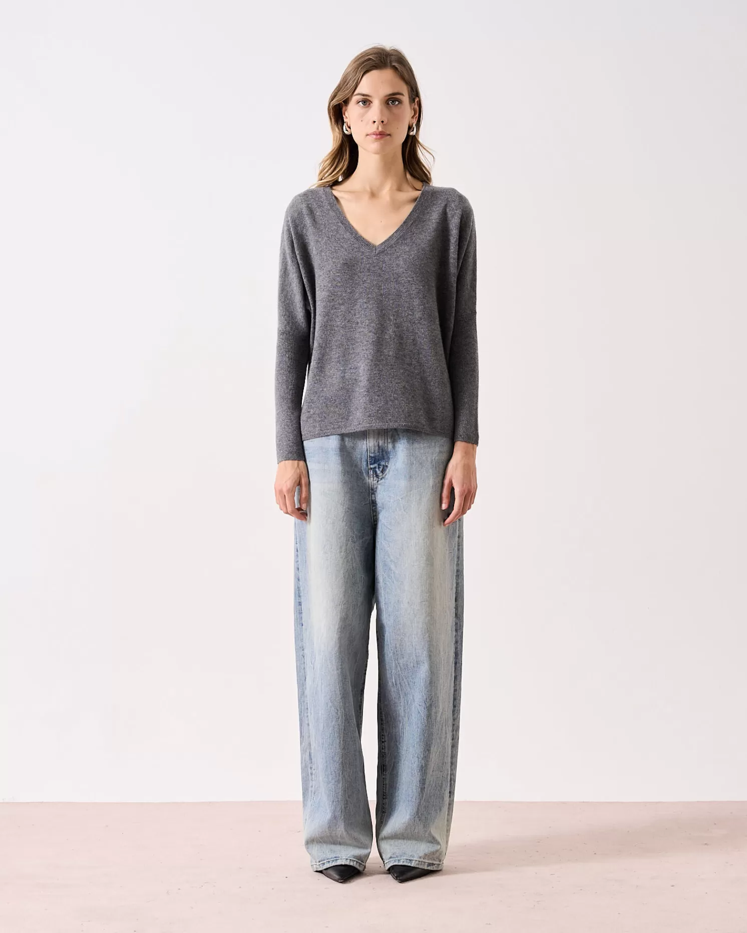 Absolut Cashmere Camille<DAMES V-Hals | Poncho'S