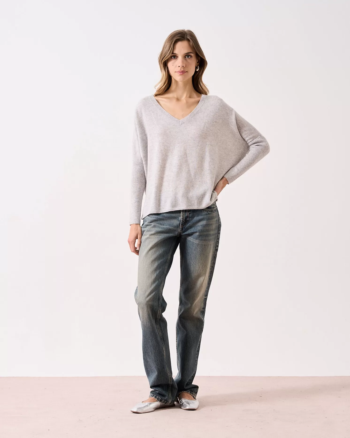 Absolut Cashmere Camille<DAMES V-Hals | Poncho'S