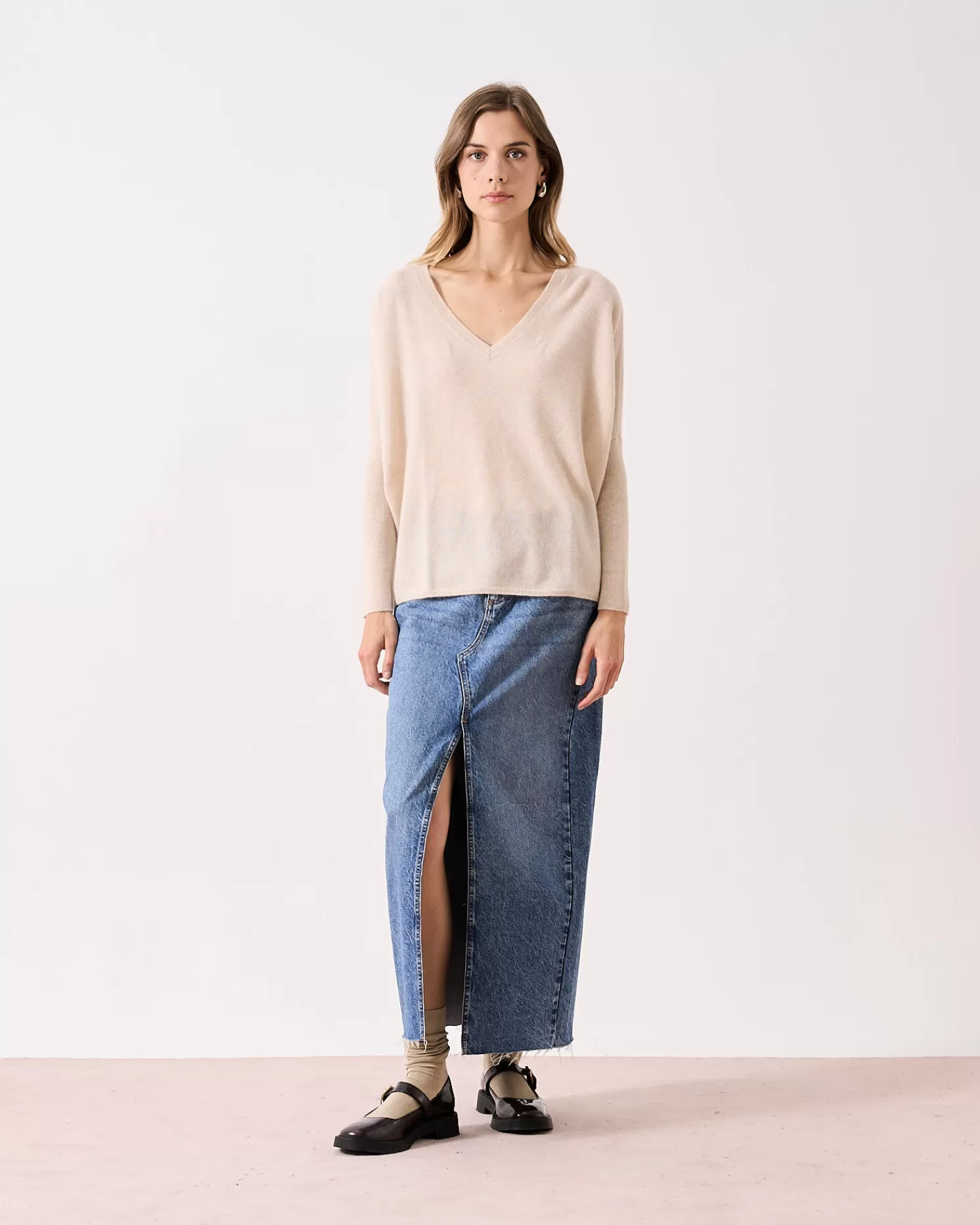 Absolut Cashmere Camille<DAMES V-Hals | Poncho'S