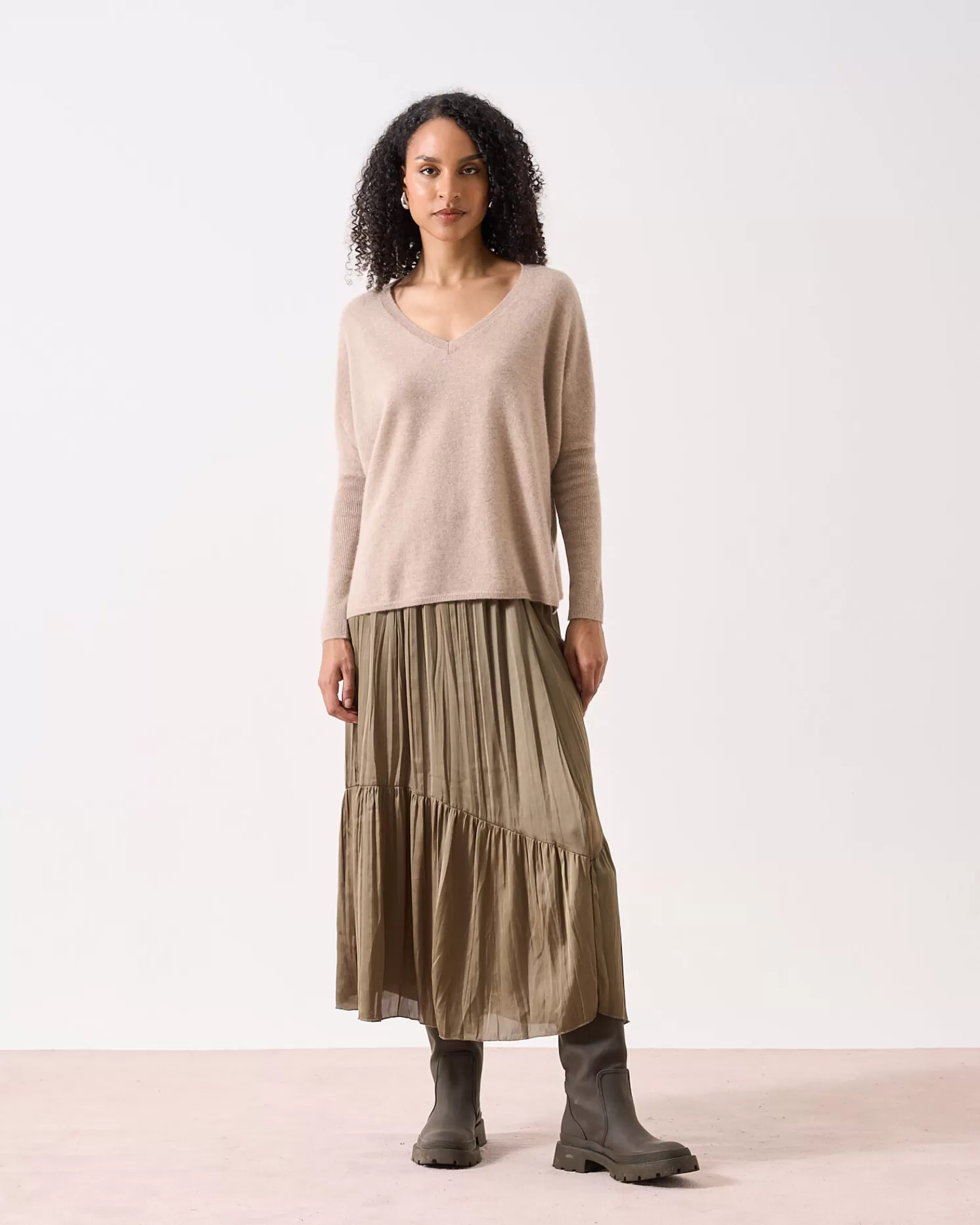 Absolut Cashmere Camille<DAMES V-Hals | Poncho'S